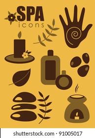 spa icons set. vector illustration