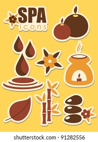 spa icons set. vector illustration