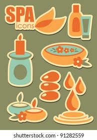 spa icons set. vector illustration