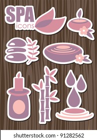 spa icons set. vector illustration