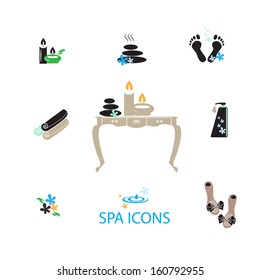 Spa icons set for your design