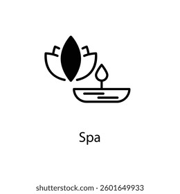 Spa icons vector stock illustration.