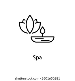 Spa icons vector stock illustration.