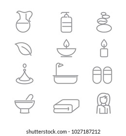Spa icons with White Background