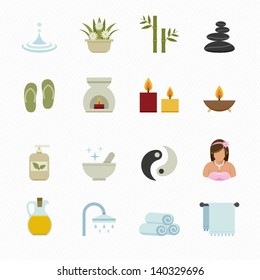 Spa Icons with White Background