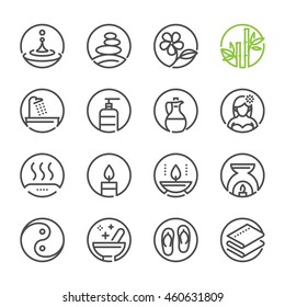 Spa icons with White Background 