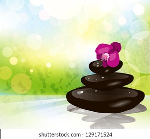spa item with orchid