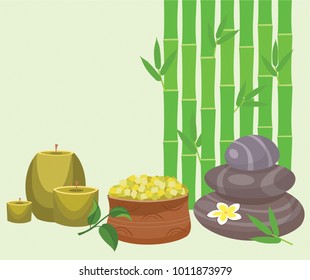 Spa items. Vector beautiful illustration.