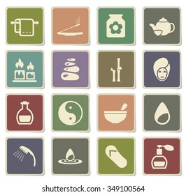 Spa label icons for web