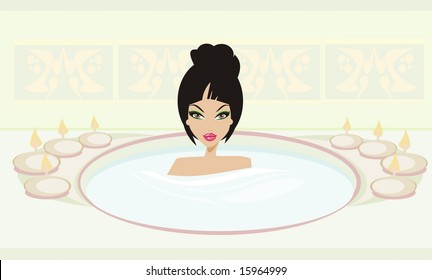 Spa Lady Vector Image Stock Vector (Royalty Free) 15964999 | Shutterstock