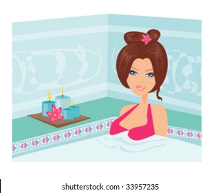 spa lady vector image
