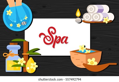 Spa Lettering with Massage Accessories