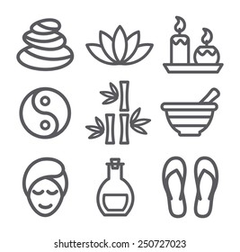 Spa line icons