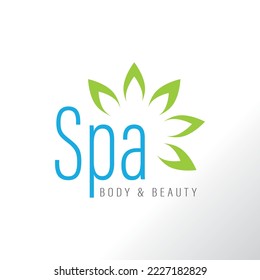 logotipo de spa cuerpo y salón de belleza para mujeres