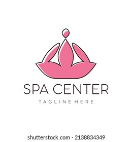 Diseño del logotipo del spa. concepto de símbolo de spa. Emblema abstracto, concepto de diseño, logotipos, elemento logotipo para plantilla.