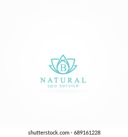 Spa Logo Letter B Drop