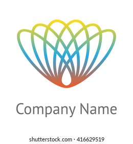 Spa logo with lotus flower