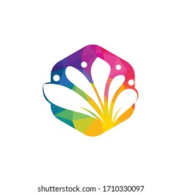 Spa logo lotus wellness salon and business spa logo. Business spa logo massage healthy design template concept.	