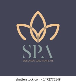 Spa logo template, wellness logo