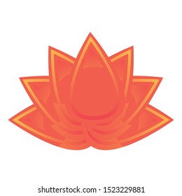 Spa lotus icon. Cartoon of spa lotus vector icon for web design isolated on white background