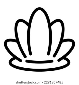 Spa Lotus Symbol Umrissvektor. Handtuch sauber. Heimanlage