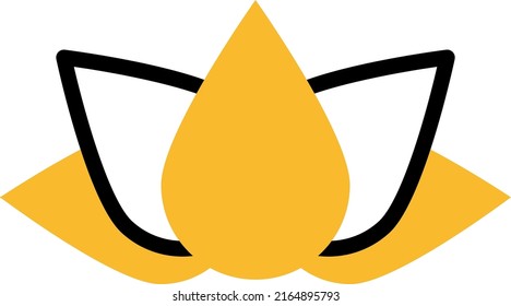 Spa lotus, illustration, vector on a white background.