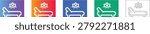 Spa Lounge Chair Gradient Icon Set vol 1851