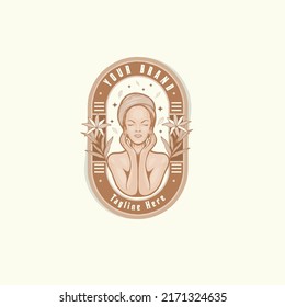 spa mascot logo vector illustration template
