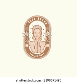 spa mascot logo vector illustration template