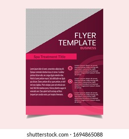 Spa Massage Brochure and Flyer Template with girl loving color