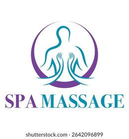 spa massage flat minimalist logo design