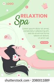 Spa And Massage Flyer Editable Of Square Background Illustration Suitable For Social Media, Feed, Card, Greetings, Print And Web Internet Ads