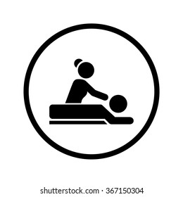 Spa / Massage Icon in a Circle