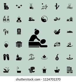 Spa massage icon. Detailed set of SPA icons. Premium quality graphic design sign. One of the collection icons for websites, web design, mobile app on colored background