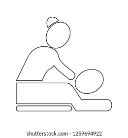 Spa massage icon. Element of SPA for mobile concept and web apps icon. Thin line icon for website design and development, app development