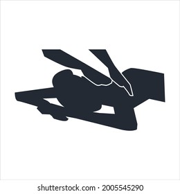 Spa massage Icon Stock Illustration.
