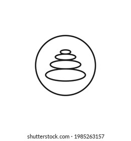 icono de masaje de spa ilustración vector masaje de piedras calientes