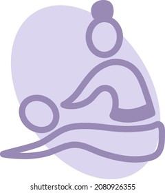 Spa massage, illustration, vector, on a white background.