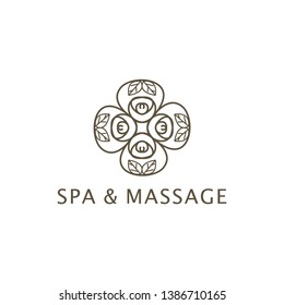 spa and massage logo design