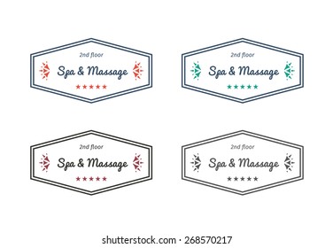 Spa and massage logo template. Vector design for beauty salons, spa, massage, healthcare and medicine.