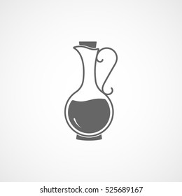 Spa Massage Oil Flat Icon On White Background