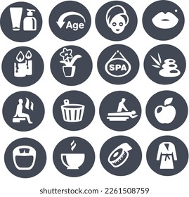 Spa and Massage Therapy Icons VECTOR DESIGN