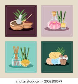 spa massage therapy with oil stones