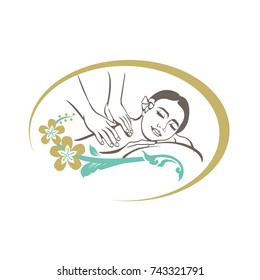 Spa Massage vector illustration