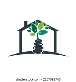 Spa und Meditation, Vektorlogo-Design. Zen und Wellness Logo Konzept.	
