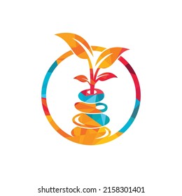 Spa and meditation vector logo design. Zen and wellness logo concept.	