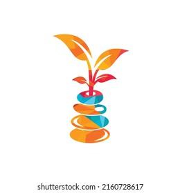 Spa and meditation vector logo design. Zen and wellness logo concept.	