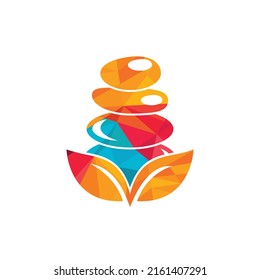 Spa and meditation vector logo design. Zen and wellness logo concept.	