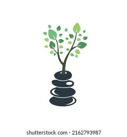 Spa and meditation vector logo design. Zen and wellness logo concept.	