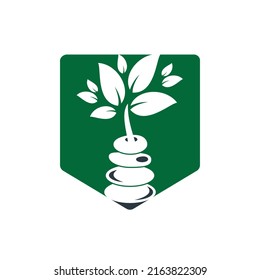 Spa and meditation vector logo design. Zen and wellness logo concept.	